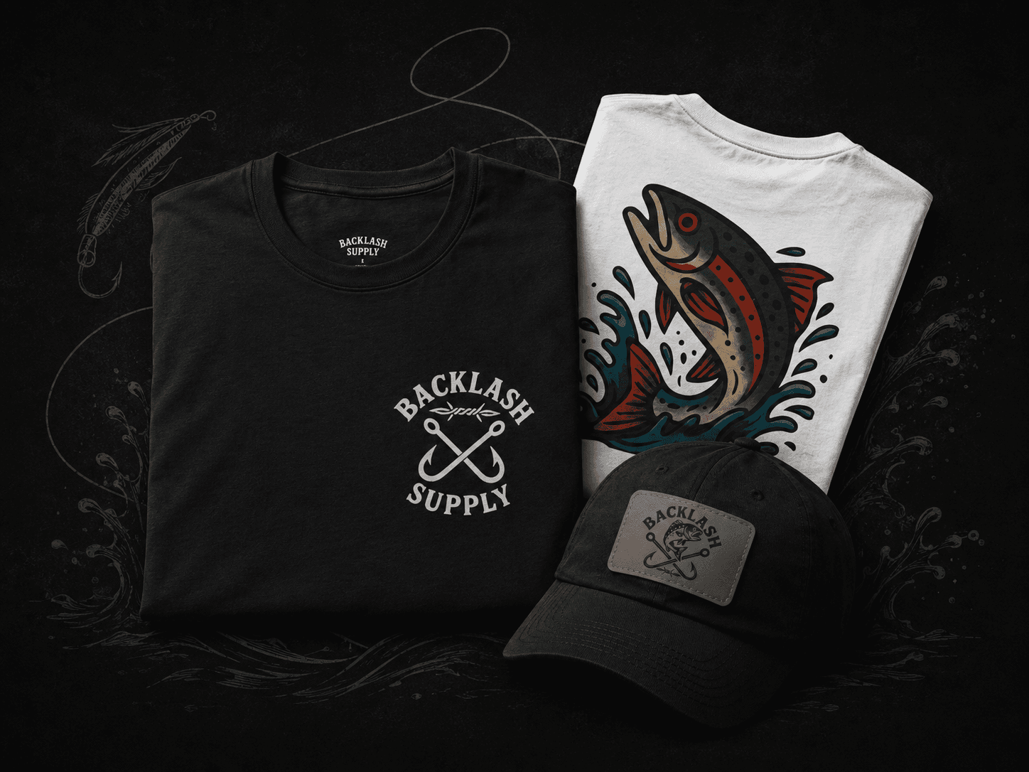 Backlash Supply outdoor apparel — fishing and hunting tees and hats